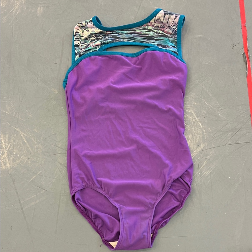 Eleve Dancewear Purple and Teal Leotard: Size Medium